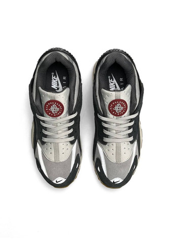 Сірі всесезонні кросівки nike No Brand Air Huarache Grey Black