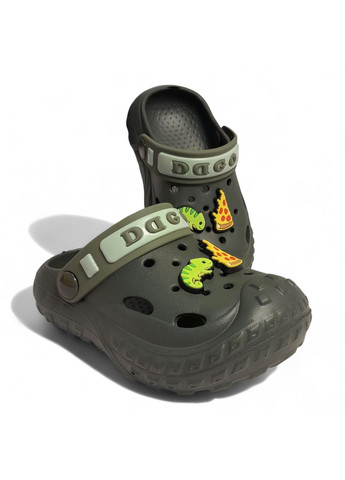 Крокси дитячі сірі з джибітсами розмір (17 см) Dago (363319734)