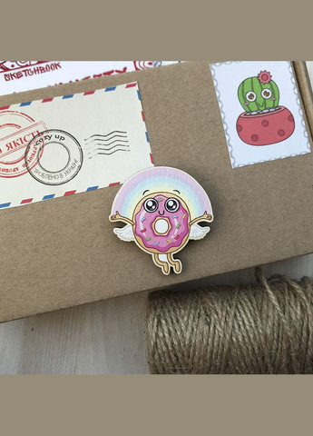 Значок з дерева "ангельський пончик" Cozy-Up (291162067)