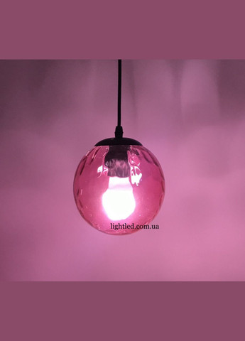 Бронзовий підвіс зі скляним плафоном 916-04-1 RD No Brand (370072214)