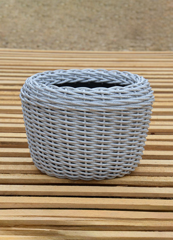 Кашпо 12 литров (горшок для цветов и растений),Вазон из искусственного ротанга ручной работы. Handmade (329193743)