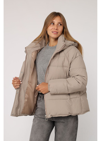 Кавова зимня куртка жіноча колір капучино cb-00277862 Yuki