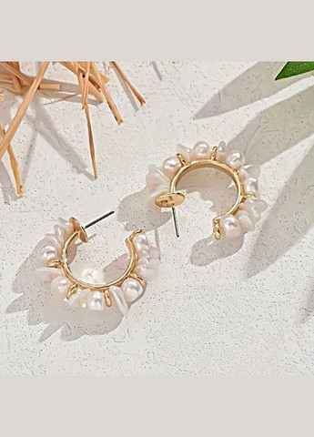 Сережки біжутерія кільця з намистинами No Brand (338217794)