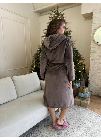 Женский халат теплый длинный No Brand (365310264)