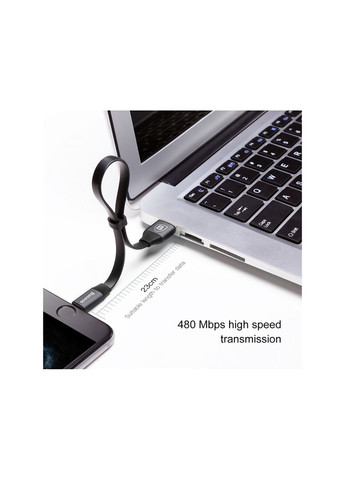 Кабель Nimble Portable Cable USB to Lightning 0.23m Black Baseus (297454905)