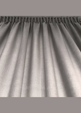 Комплект шторы 2шт с подхватами 150х250 см микровелюр Серый, тюль бамбук 300 см Тепло-белый No Brand (337358448)