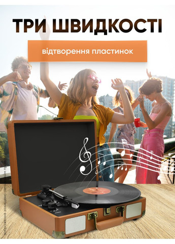 Проигрыватель винила виниловых пластинок ретро аудиосистема с Bluetooth колонкой граммофон виниловый Lenco RP115F (362450858)