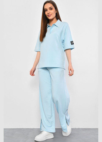 Спортивный костюм женский голубого цвета Let's Shop (292251739)