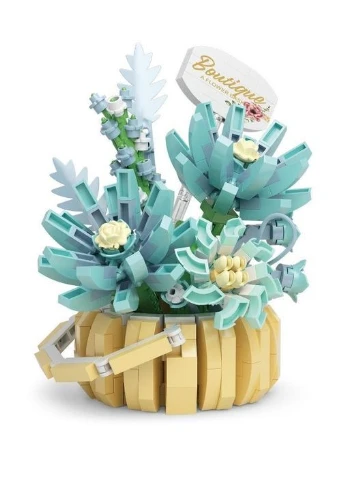 Универсальный конструктор цветочная корзина Blue Tenderness серия Flower Basket Беззвездная ночь 562 детали (2104619290) No Brand (382242550)