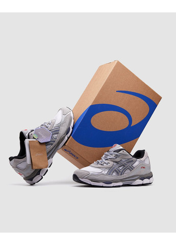 Сірі Осінні кросівки чоловічі asics gel-nyc silver grey асікс гель нюк No Brand