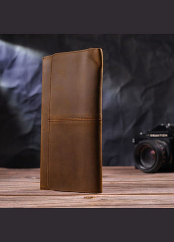 Кошелек мужской Кожаный 21296 Коричневый Vintage (306882112)