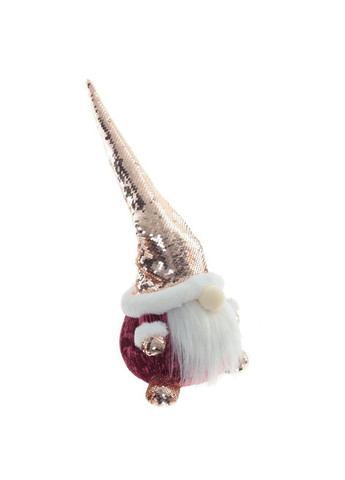 Мягкая новогодняя игрушка Гном мальчик 50 см Фигурка декоративная Пурпурная BonaDi (362446472)