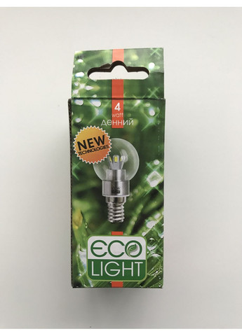 Світлодіодна лед LED лампа 4вт 4W 4ват Е14 4000К куля білий нейтральний денний колір Ecolight (369369527)