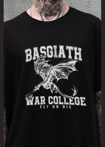 Оверсайз Футболка С Принтом Четвертое Крыло Black Without (347584686)