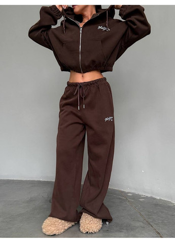 Женский спортивный костюм из тринитки на флисе No Brand (365639372)