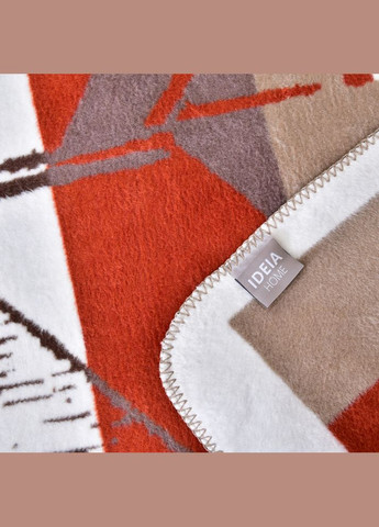 Плед покрывало Kassandra 150x200 см терракот полуторный натуральный хлопок IDEIA (334726543)