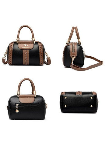 Сумка женская винтажная боулер Glamo Black Italian Bags (290253804)