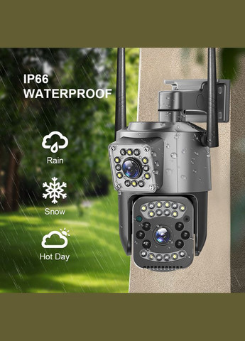 Камера видеонаблюдения двойная Wi-Fi 4 МП с облачным сервисом Оповещение о звуковой и видео активности (М6880312) V380 Pro (350199085)