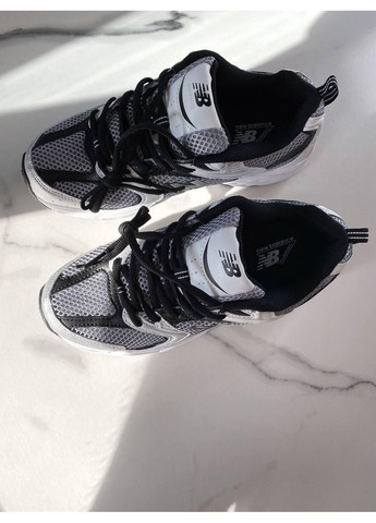 Черные демисезонные кроссовки мужские new balance 530 white black premium нью беланс 530 No Brand