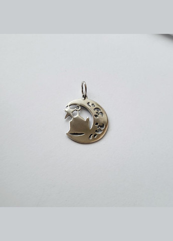 Срібна підвіска оберіг амулет Місяць Мусульманський символ срібло 925 проби Чорнене 38078ч 2.50г No Brand (321972124)