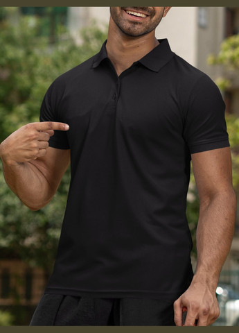 Черная футболка-мужская футболка-поло для мужчин Mishe однотонная