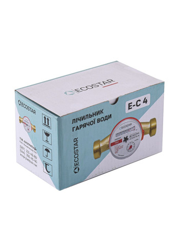 Лічильник гарячої води DN20 3/4″ без штуцера L130 EC 4,0 ECOSTAR (301219161)