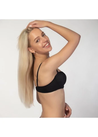 Чорний бюстгальтер push-up з формованою чашкою Elita з кісточками