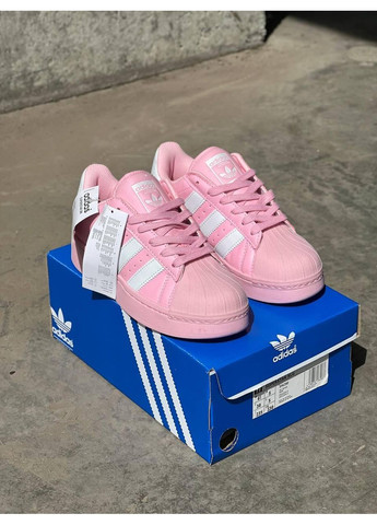 КРОССОВКИ ЖЕНСКИЕ ADIDAS SUPERSTAR PLATFORM PINK АДИДАС СУПЕРСТАР No Brand розовые демисезоны (368867690)