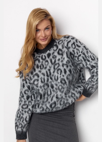 Джемпер из ворсистой пряжи с леопардовым узором Lurex (308725399)
