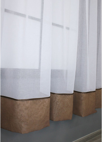 Гардина арка на кухню № 110к белый с венге 280х170 см (52-1162) VR-Textil (317365611)