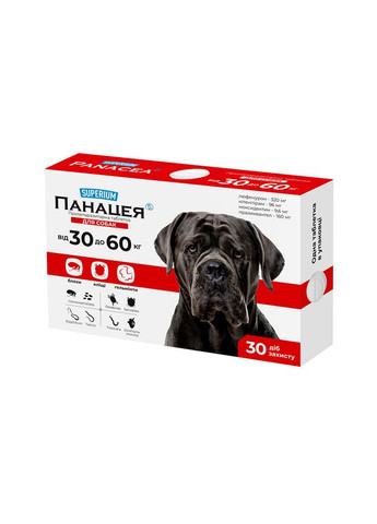СУПЕРІУМ Панацея, протипаразитарна таблетка для собак, Superium (322002230)