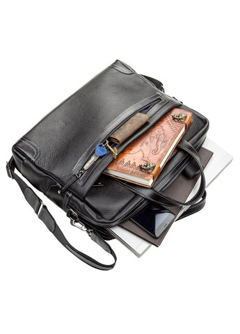 Сумка для ноутбука 11110 шкіряна Чорна Shvigel (329147470)