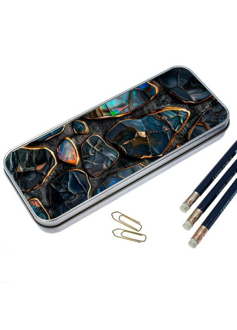 Органайзер для канцелярских принадлежностей металлический, кейс для мелочей энштейн 7*18 см Silver No Brand (309154714)