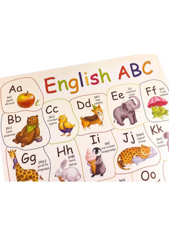Плакат Английский алфавит 120499 Зірка (336334164)