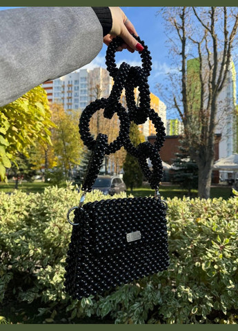 Сумка женская черная из бусин ручная работа 041 Linel (337342841)