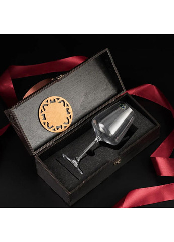 Подарунковий набір для вина на 1 бокал та костери Bohemia (364550590)