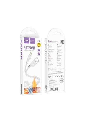 Кабель X97 Lightning Crystal color silicone 1м Hoco (279826910)