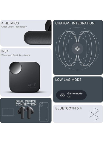 Наушники TWS Light Grey (A10600109) Nothing CMF Buds 2a (362211986)