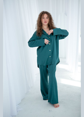 Шелковый костюм «Долли» OVER SIZE сорочка и брюки Fayna доллі (294207171)