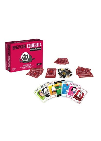 Настольная игра 18+ Взрывные котята 18+: Издание для взрослых (Exploding Kittens: NSFW) (укр.) (EKIEK02UA) ROZUM Вибухові кошенята 18+ Видання для дорослих (Explod (370019679)