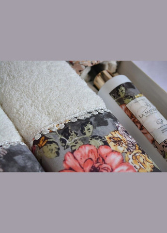 Подарочный набор полотенец La, 3 шт. с ароматом Etel Maison белый