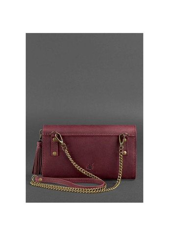 Сумка жіноча шкіряна через плече з ремінцем Еліс бордова Crazy horse BlankNote (302007982)