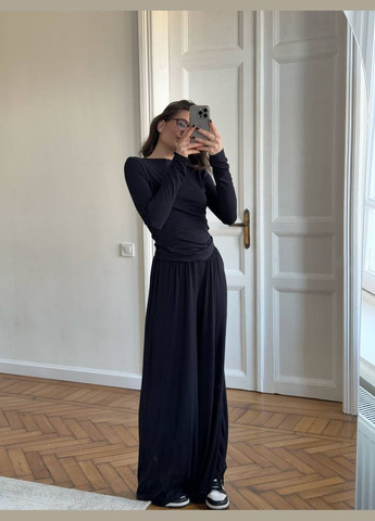 Темно синий костюм из вискозы, стильный и элегантный No Brand 233-2 (326502007)