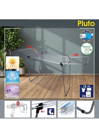 Сушарка для білизни Pluto 18 м Silver (CS92748Q05) Casa Si (332613547)