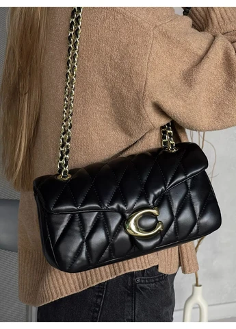 Сумка Tabby Shoulder Bag 26 чорний золото Coach крос боді (394553880)