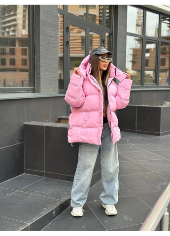 Рожевий зимній Пуховик No Brand