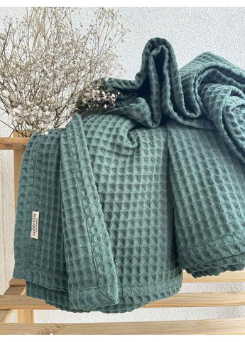 Покрывало Greece вафельное хлопковое цвет зелёный изумруд 120х200 см ZEINTEX (315347202)