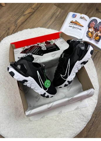 Білі літні кросівки nike react vision black white найк реакт No Brand
