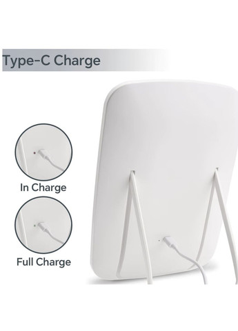 Дзеркало для макіяжу з LED-підсвічуванням настільне косметичне з акумулятором (IK529) No Brand (360867211)