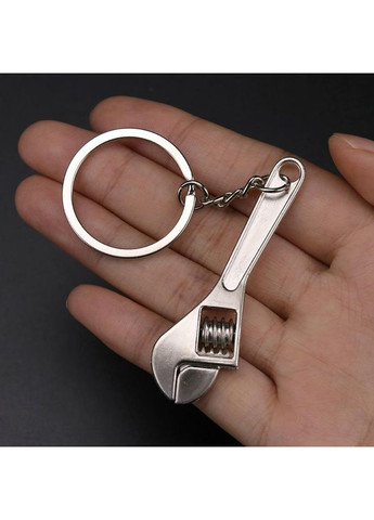 Брелок для ключей инструмент Разводной гаечный ключ металлический Серебристый 99_11_0_1С No Brand (367738703)